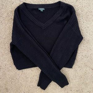 Cropped Black Sweater
